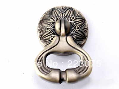 -ZH9029 L:56MM w screw European luxury Antique Ring drawer cabinets pull handle door knobs 10pcs/lot [AntiqueHandles-23|]