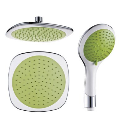 !wholesale 2pcs bathroom rainfall shower head and multi spray hand shower ABS material [Shower head &hand shower-4086|]