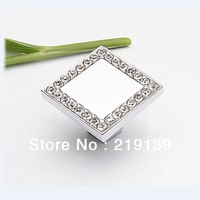 10PCS Crystal Zinc Alloy Furniture Kitchen Drawer Cabinet Pulls Handles Decorate Door Knobs Hardware FREE SHIPPING