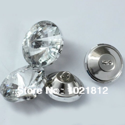 20pcs Crystal Shiny Sparkling Sofa Buttons Headboard Buttons Wall Decor Sofa Decor Satellite Pattern Buttons Transparent 20mm [Buttons-1|]
