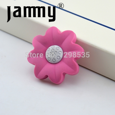 2PCS for soft kids flower furniture handles drawer pulls kids bedroom dresser knobs