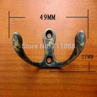 5PCS/LOT Antique alloy hook home zinc alloy coat hook wall hooks mini trumpet hook