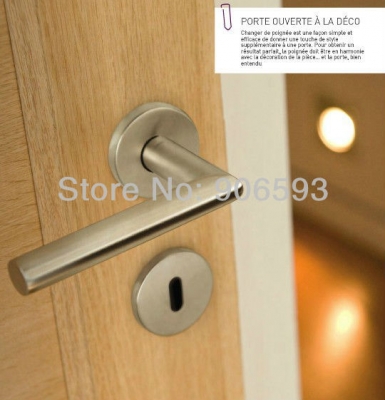 6pairs lot free shipping Modern stainless steel classic right angle door handle/handle/lever door handle/AISI 304