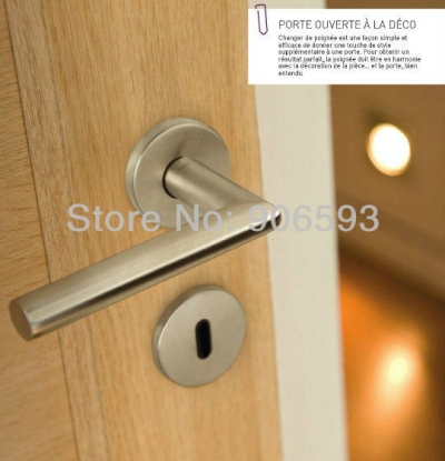 6pairs lot free shipping Modern stainless steel classic right angle door handle/handle/lever door handle/AISI 304 [Modern style stainless steel door handle-109|]