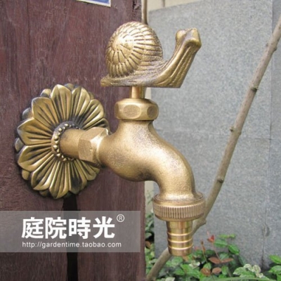 Brass Copper animal faucet tap pool tap bronze snail garden tap garden hardware garden bibcocks