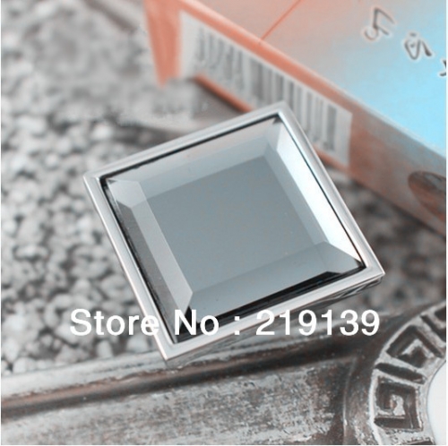 Modern Fashion Style Square Gems Crystal Knobs And Handles For Cabinets Drawer Cupboard Pulls