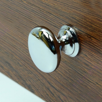 Modern Simple Single hole Big knob Round chrome furniture handle Kitchen/Drawer/Cupboard pull [Bright chrome knobs-193|]