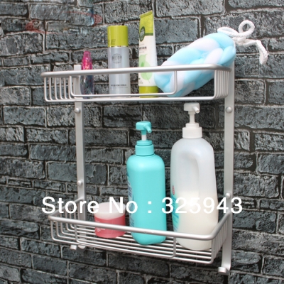New space aluminum towel washing Shower Basket Bar rack rail for bathroom shelves hotel washroom [Washroom Accessory-456|]