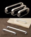 Silver Brushed Stainless Steel Simple Cabinet Wardrobe Cupboard Knob Drawer Door Pulls Handle 128mm 5.04