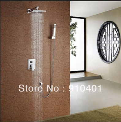 Wholesale And Retail Promotion Chrome 8" Rain Shower Head Shower Arm Control Shower Faucet Set With Hand Shower