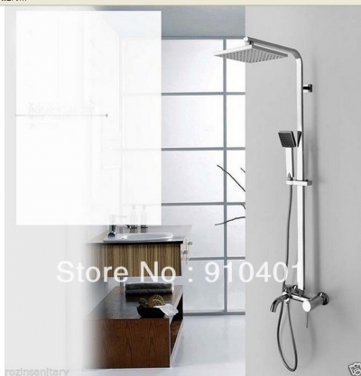 Wholesale And Retail Promotion Chrome Finished Square Shower Faucet Waterfall Bathroom Rain Shower Mixer Tap