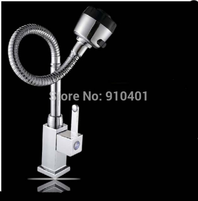 Wholesale And Retail Promotion Deck Mounted Swivel Spout Kitchen Faucet Single Handle Sink Cold Water Faucet