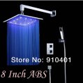 Wholesale And Retail Promotion Luxury LED Thermostatic Shower Faucet Set Wall Mounted Shower Head & Hand Shower