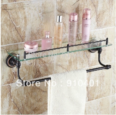 Wholesale And Retail Promotion Luxury Oil Rubbed Bronze Wall Mounted Bathroom Shower Caddy Shelf W/ Towel Bar [Storage Holders & Racks-4345|]