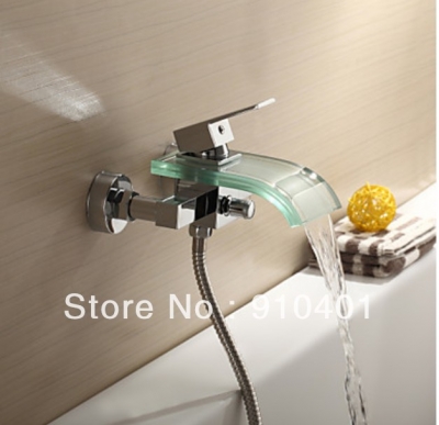 Wholesale And Retail Promotion Luxury Wall Mounted Waterfall Bathroom Tub Faucet Single Handle Sink Mixer Tap [Wall Mounted Faucet-5214|]