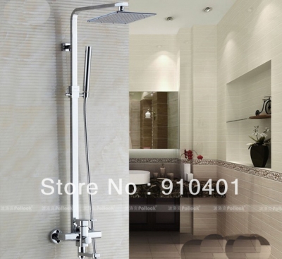 Wholesale And Retail Promotion Modern Chrome Brass Bathroom Tub Shower Faucet 8" Rain Shower Head Shower Column