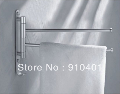 Wholesale And Retail Promotion NEW Dual Flexible Pole Towel Shelf Space Aluminum Towel Rack Towel Bar W/ hook [Towel bar ring shelf-4998|]