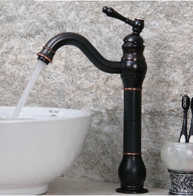 Wholesale And Retail Promotion NEW Oil Rubbed Bronze Bathroom Basin Faucet Deck Mounted Vantiy Sink Mixer Tap