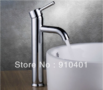 Wholesale And Retail Promotion NEW Tall Style Chrome Brass Bathroom Basin Faucet Single Handle Sink Mixer Tap