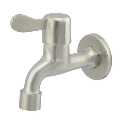 Wholesale And Retail Promotion Wall Mounted Brushed Nickel Bathroom Small Sink Faucet Single Handle Cold Water