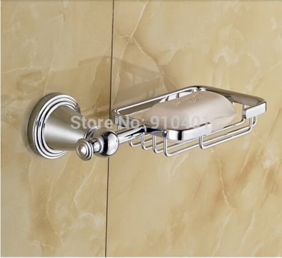 Wholesale And Retail Promotion Wall Mounted Chrome Brass Bathroom Soap Dish Holder Soap Dish Basket [Soap Dispenser Soap Dish-3374|]