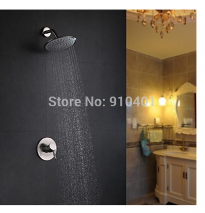 Wholesale And Retail Promotion Wall Mounted Rain Shower Faucet 2 PCS Rain Shower Mixer Tap Single Handle Valve [Chrome Shower-2439|]
