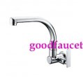 Wholesale And Retail Promotion Wall Mounted Single Handle Chrome Brass Cold Water Kitchen Faucet Swivel Spout