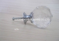 12PCS / LOT 40MM CLEAR GLASS KNOBS WITH ZINC CHROME FINISH BASE