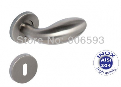 6pairs lot free shipping Modern stainless steel egg door handle/handle/lever door handle/AISI 304 [Modern style stainless steel door handle-107|]
