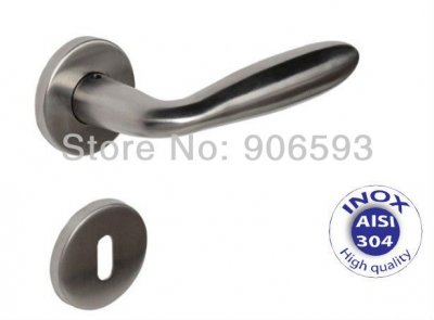 6pairs lot free shipping Modern stainless steel ellipse door handle/handle/lever door handle/AISI 304 [Modern style stainless steel door handle-102|]