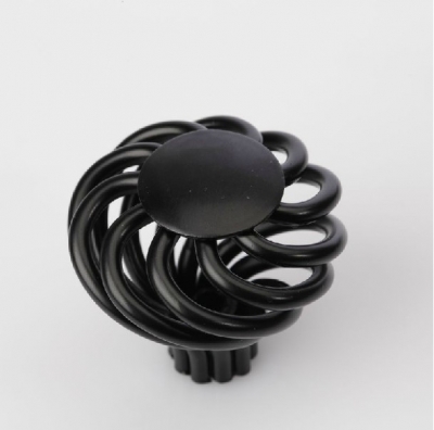 Black Iron Bird Cases Style Cabinet Wardrobe Drawer Pulls Ceramic Handles 38MM 1.50" MBS030-18