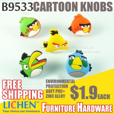 Chinese manufacturers LICHEN Furniture Hardware (10 pcs/lot) Soft PVC Cartoon knobs For Drawer Cabinet