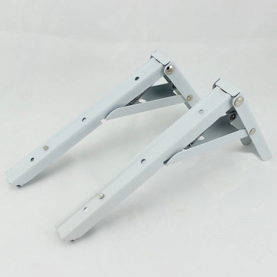 Folding White Shelf Construction Brackets 8" RV Table Metal Bracket