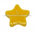 Holiday Sale Ceramic yellow star shaped colored candle holders with wax candle wholesale and retail 500pcs/lot