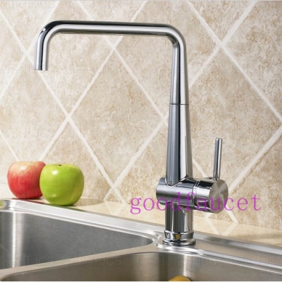 Retail - Luxury swivel sprayer Kitchen Faucet, Hot and cold Mixer, Deck Mounted single handle chrome tap [Chrome Faucet-946|]
