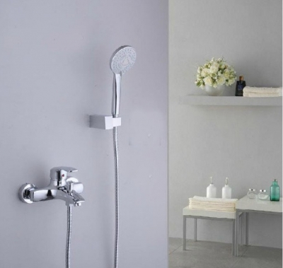 Wholdsale And Retail Promotion Wall Mounted Bathroom Tub Mixer Tap Shower Faucet Set With Handle Shower Chrome
