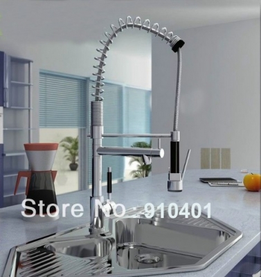 Wholesale And Retail NEW Pull Out Chrome Brass Kitchen Faucet Swivel Kitchen Sink Mixer Tap Deck Mounted Faucet