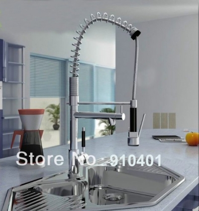 Wholesale And Retail NEW Pull Out Chrome Brass Kitchen Faucet Swivel Kitchen Sink Mixer Tap Deck Mounted Faucet [Hot sale -3144|]