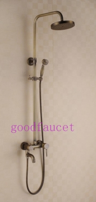 Wholesale And Retail Promotion Antique Brass Wall Mounted Bathroom Shower Mixer Tub Faucet Tap W/ Hand Shower
