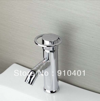 Wholesale And Retail Promotion Chrome Brass Bathroom Basin Faucet Round Style Ring Handle Vanity Sink Mixer Tap