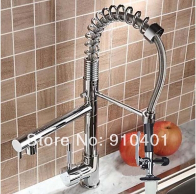 Wholesale And Retail Promotion Chrome Brass Kitchen Sink Pull Out Sprayer Sink Faucet Mixer Tap Swivel Spout [Chrome Faucet-1044|]