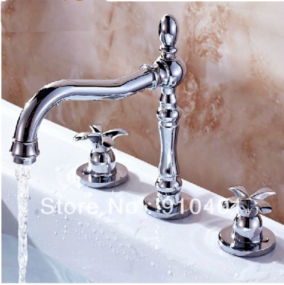 Wholesale And Retail Promotion Euro Bathroom Basin Faucet Swivel Spout Chrome Brass Sink Mixer Tap Deck Mounted [Chrome Faucet-1212|]