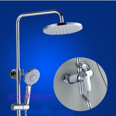 Wholesale And Retail Promotion Euro Round Style Chrome Bathroom Shower Faucet Set W/ Tub Mixer Tap Wall Mounted