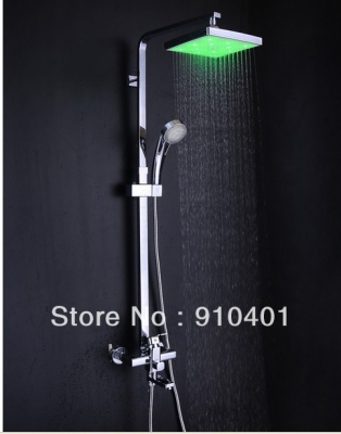 Wholesale And Retail Promotion LED Color Changing Wall Mounted Bathroom Shower Faucet Set Bathtub Mixer Shower