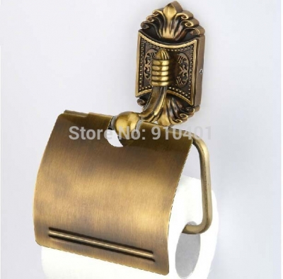 Wholesale And Retail Promotion Luxury Antique Bronze Wall Mounted Toilet Paper Holder With Cover Tissue Holder