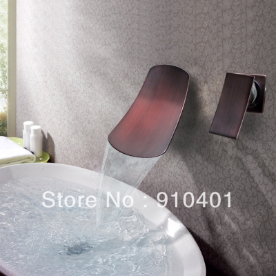 Wholesale And Retail Promotion Luxury Oil Rubbed Bronze Waterfall Basin Sink Faucet Wall Mounted Single Handle