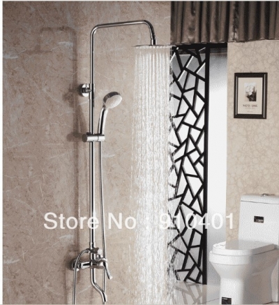 Wholesale And Retail Promotion Luxury Wall Mounted Bathroom Shower Faucet Batub Mixer W/ LED Color Hand Shower