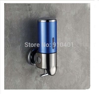 Wholesale And Retail Promotion Modern Bathroom Blue Color Stainless Steel Touch Soap Box Liquid Shampoo Bottle