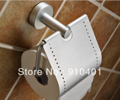 Wholesale And Retail Promotion NEW Aluminum Toilet Tissue Paper Holder W/ Cover Bathroom Waterproof Paper Rack [Toilet paper holder-4662|]
