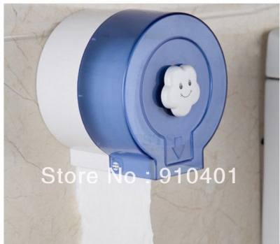 Wholesale And Retail Promotion NEW Bright Blue Lovely Waterproof Toilet Roll Paper Holder Tissue Paper Box Rack [Toilet paper holder-4679|]